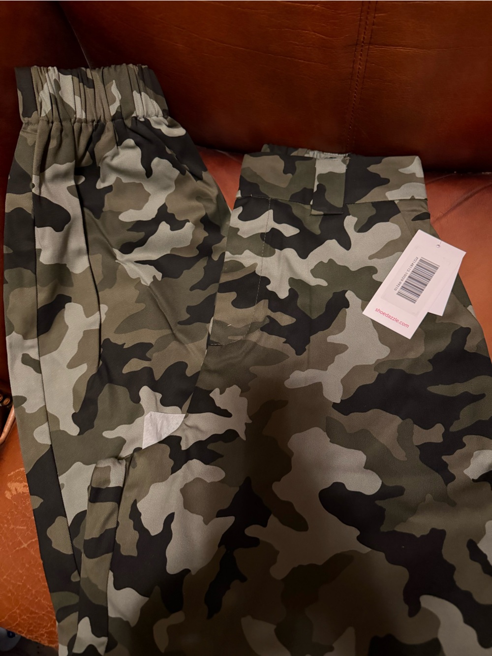 Shoe Dazzle Women's Olive & Black Camo Jogger Pants